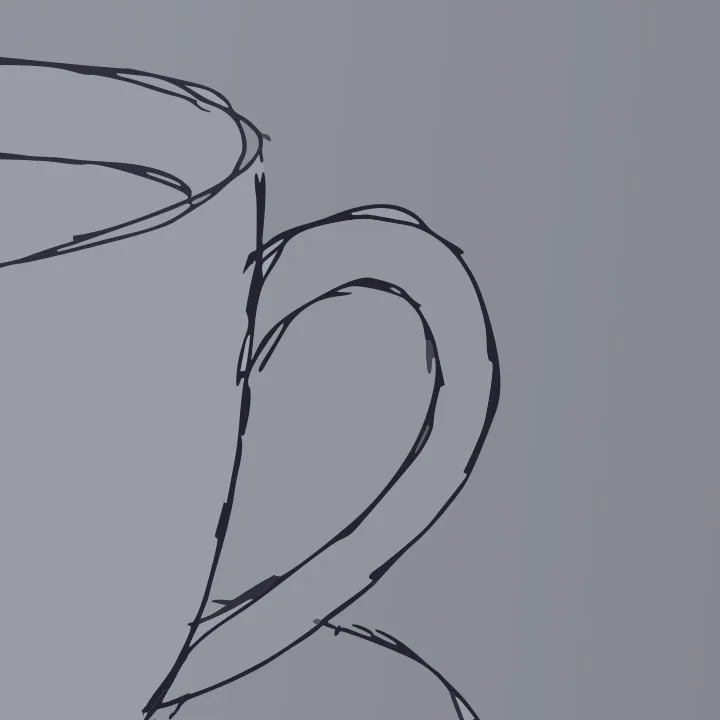 Ручка чашки в SVG «Подробно», ×3