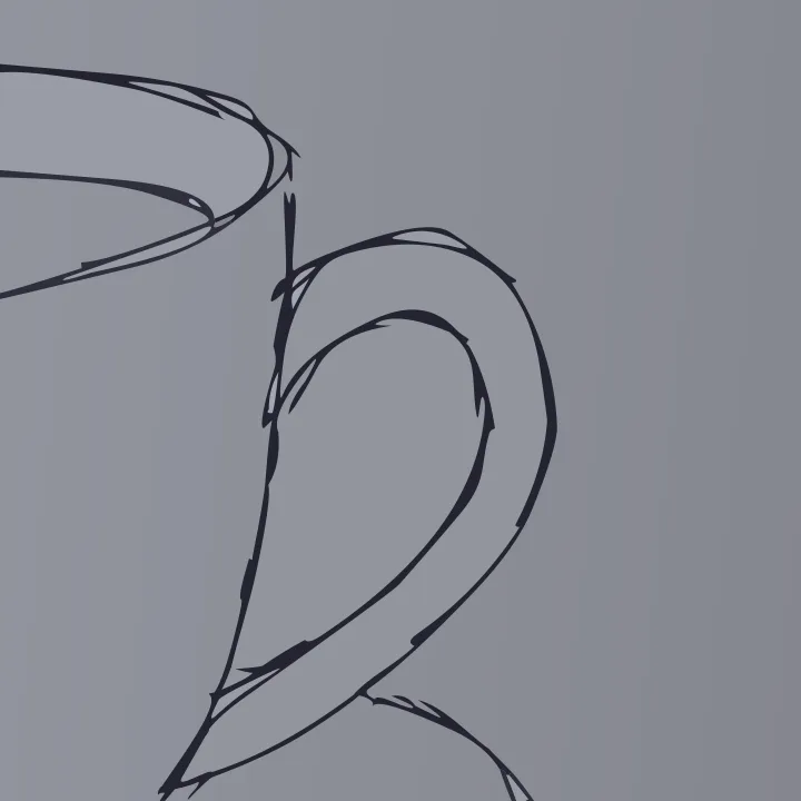 Ручка чашки в SVG «Просто», ×3